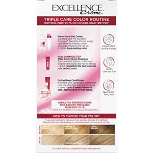 L'Oreal Paris Excellence Creme Permanent Triple Care Hair Color, 8.5A Champagne Blonde, Gray Coverage For Up to 8 Weeks, All Hair Types, Pack of 1