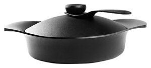 sori yanagi 31334220 nambu ironware iron pot, shallow type, 8.7 inches (22 cm), induction compatible, shallow pot with iron lid handle, 8.7 inches (22 cm), shallow type