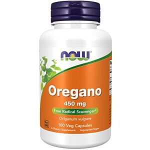 now supplements, oregano (origanum vulgare) 450 mg, free radical scavenger*, 100 veg capsules