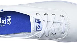 Keds Women's Champion Original Canvas Lace-Up Sneaker, White, 8.5 XW US