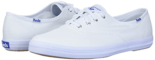 Keds Women's Champion Original Canvas Lace-Up Sneaker, White, 8.5 XW US