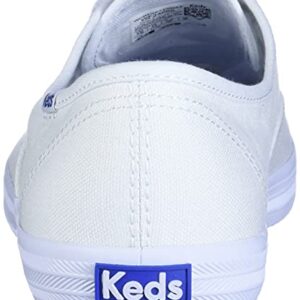 Keds Women's Champion Original Canvas Lace-Up Sneaker, White, 8.5 XW US