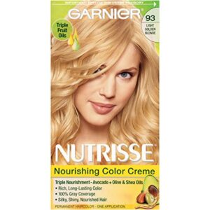 garnier nutrisse nourishing hair color creme, 93 light golden blonde (honey butter) (packaging may vary)
