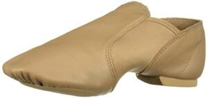 capezio women's e-series jazz slip on shoe, caramel, 11