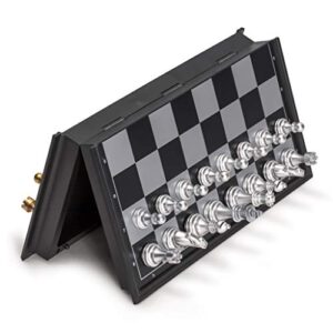 Yellow Mountain Imports Travel Magnetic Chess Set (9.8-Inch) - Folding and Portable Board Game