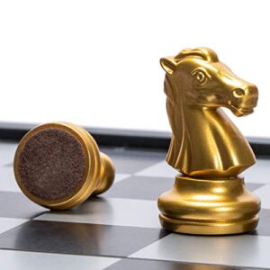 Yellow Mountain Imports Travel Magnetic Chess Set (9.8-Inch) - Folding and Portable Board Game