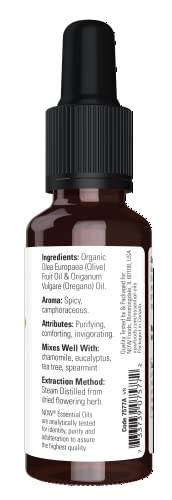 NOW Essential Oils, Oil of Oregano, 25% Blend of Pure Oregano Oil in Pure Olive Oil, Comforting Aromatherapy Scent, Steam Distilled, Vegan, Child Resistant Cap, 1-Ounce