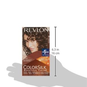 Revlon ColorSilk Permanent Color, Dark Brown 30, 2 pack