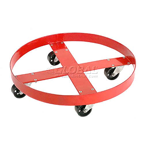 Global Industrial Steel Drum Dolly for 30 Gallon Drum, Steel Wheels 1000 Lb. Capacity