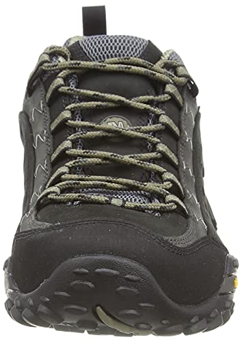 Merrell mens Merrell Mens Intercept Breathable Walking Shoes J73703 Black Smooth Black Leather UK Size 10 (EU 44.5, US 10.5)
