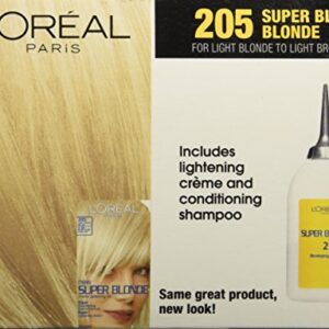 L'Oreal Paris Super Blonde Creme Lightening Kit, 205 Light Brown To Light Blonde