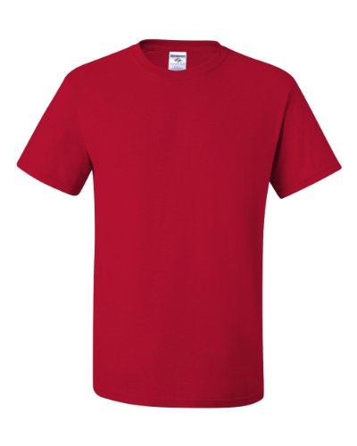 JERZEES Adult Dri-Power Heavyweight Blend T-Shirt , Medium, True Red