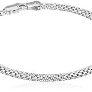 Amazon Essentials Sterling Silver Mesh Chain Bracelet, 8"