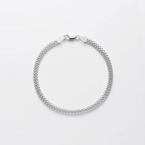 Amazon Essentials Sterling Silver Mesh Chain Bracelet, 8"