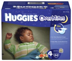 huggies overnites diapers, size 4, big pack, 60 count