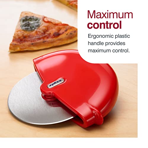 Zyliss Pizza Wheel - Handheld Pizza Cutter with Removable Blade - Plastic Pizza Cutter with Stainless Steel Blade - Kitchen Tool and Gadget for Right- and Left-Handed Use - Dishwasher Safe