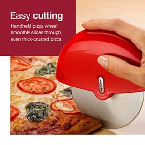 Zyliss Pizza Wheel - Handheld Pizza Cutter with Removable Blade - Plastic Pizza Cutter with Stainless Steel Blade - Kitchen Tool and Gadget for Right- and Left-Handed Use - Dishwasher Safe