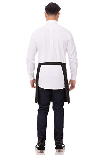 Chef Works Unisex Half Bistro Server Apron, Black, One Size