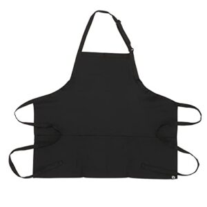 Chef Works Unisex Three Pocket Apron, Black, One Size