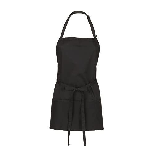 Chef Works Unisex Three Pocket Apron, Black, One Size