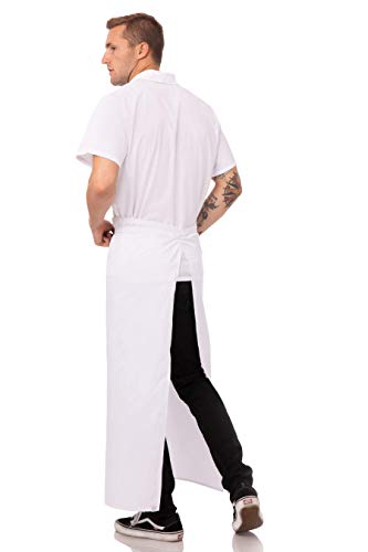 Chef Works Unisex Full-Length Chef Apron, White, One Size