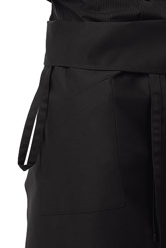 Chef Works Unisex Tapered Chef Apron, Black, One Size