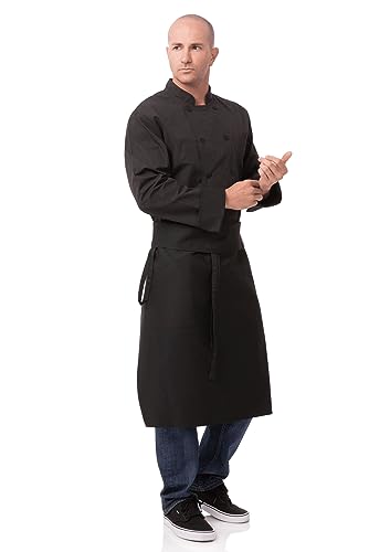 Chef Works Unisex Tapered Chef Apron, Black, One Size