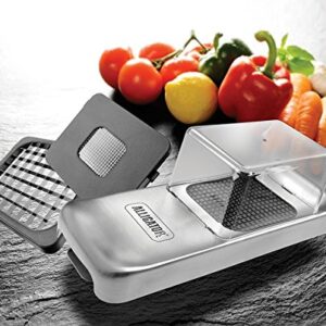 Alligator Vegetable Chopper | Manual Hand Food Chopper with Container | Perfect Onion Chopper and Salad Chopper | Effortlessly Chop, Dice & Slice Vegetables | 3 Stainless Steel Blades Included