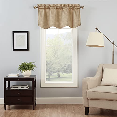 ECLIPSE Modern Valance Rod Pocket Window Curtain for Kitchen or Bathroom 42" x 21"