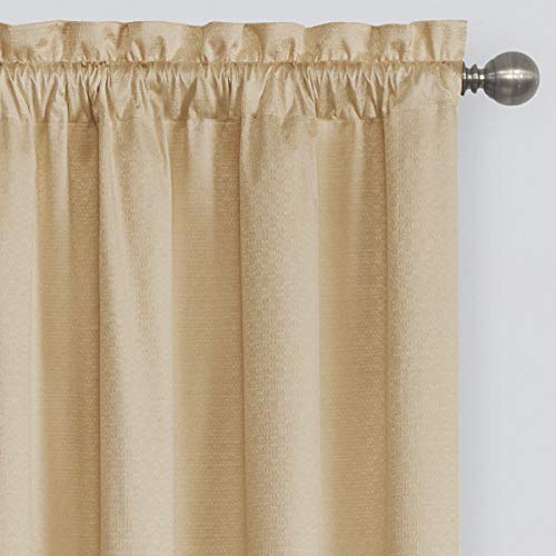 ECLIPSE Modern Valance Rod Pocket Window Curtain for Kitchen or Bathroom 42" x 21"