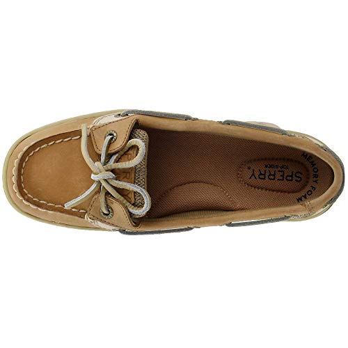 Sperry Womens Angelfish Boat Shoe, Linen/Oat, 10