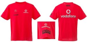 vodafone mclaren mercedes rocket red team t-shirt small