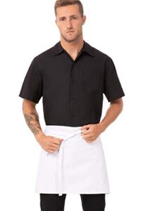 chef works unisex four-way apron, white, one size