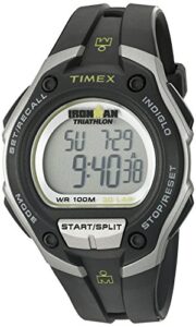 timex men's t5k412 ironman classic 30 oversized black/silver-tone resin strap watch