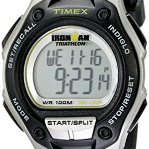 Timex Men's T5K412 Ironman Classic 30 Oversized Black/Silver-Tone Resin Strap Watch