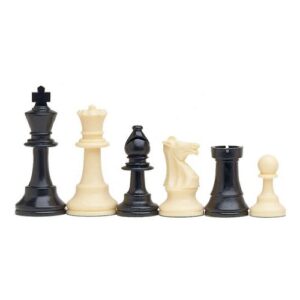 Best Value Tournament Chess Set 90% Plastic Filled Chess Pieces and Roll-Up Vinyl Chess Board
