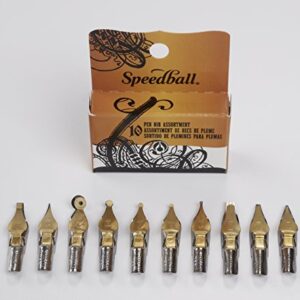 Speedball 30710 10 Pen Nib Assorted Set