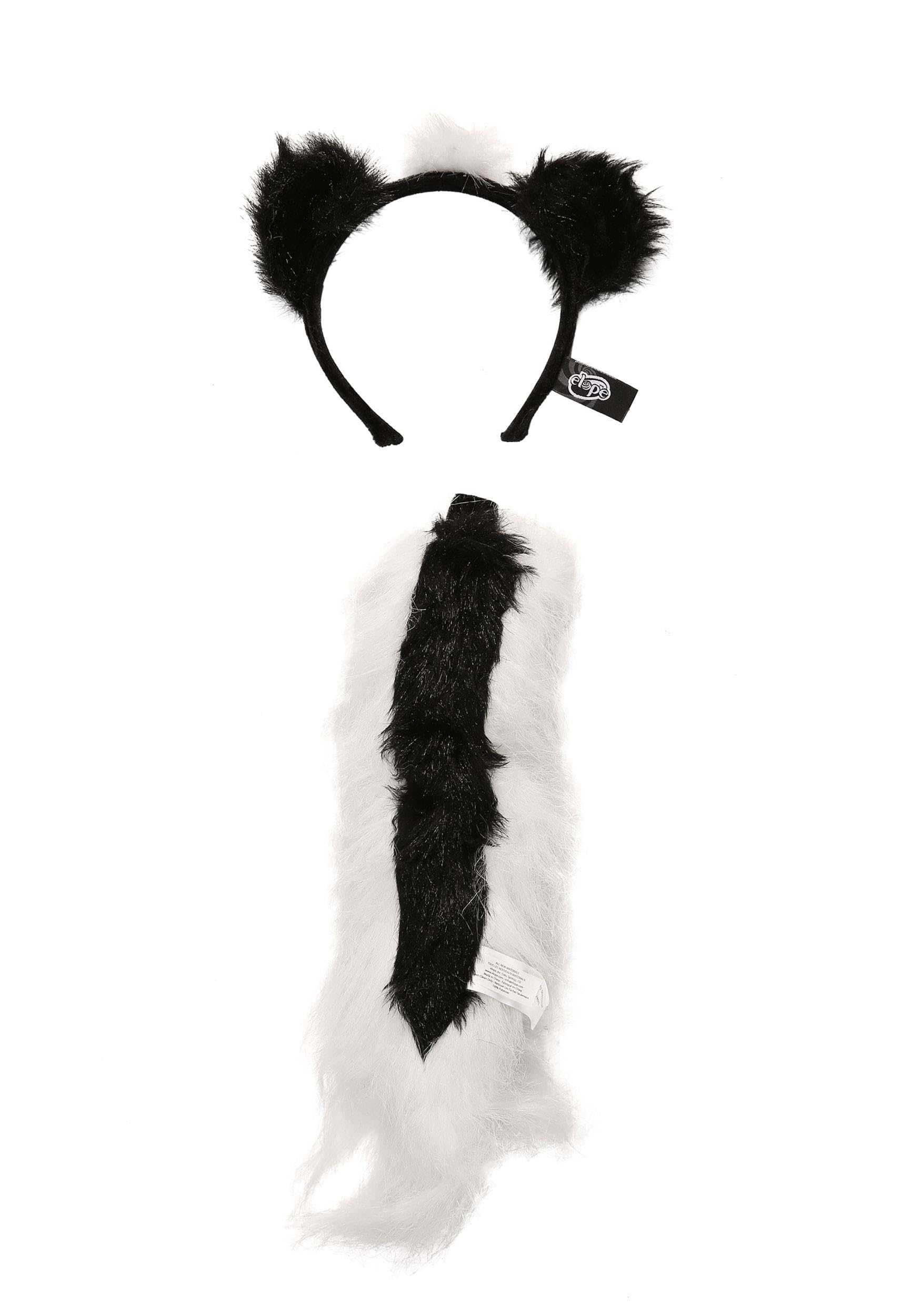 Skunk Ears & Tail Set Standard Black