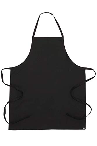 Chef Works Unisex Bib Apron, Black, One Size