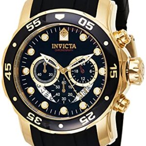 Invicta Men's 6981 Pro Diver Collection Chronograph Black Dial Black Dress Watch