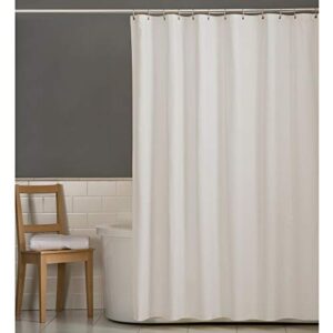 Maytex Microfiber Shower Curtain/Liner, Bone, 70" x 72"