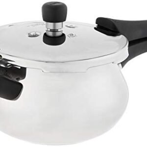 Prestige Deluxe Stainless Steel Mini Handi Pressure Cooker, 3.3-Liter