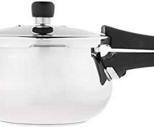 Prestige Deluxe Stainless Steel Mini Handi Pressure Cooker, 3.3-Liter