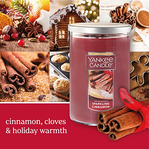 Yankee Candle Sparkling Cinnamon Scented, Classic 22oz Large Tumbler 2-Wick Candle, Over 75 Hours of Burn Time