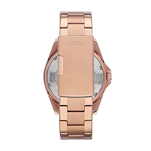 Fossil Women's Riley Quartz Stainless Steel Multifunction Watch, Color: Rose Gold Glitz (Model: ES2811)