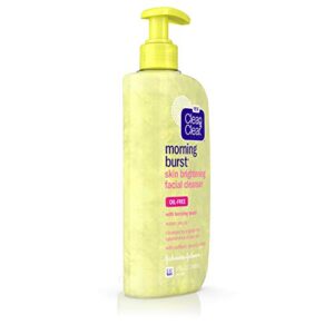 Clean & Clear Morning Burst Skin Brightening Facial Cleanser with Caffeine, Lemon & Papaya, Gentle Daily Citrus Face Wash for All Skin Types, Oil-Free & Non-Comedogenic, 8 fl. oz