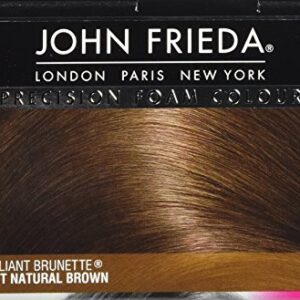 John Frieda Precision Foam Color, Light Natural Brown 6N, Full-coverage Hair Color Kit, with Thick Foam for Deep Color Saturation