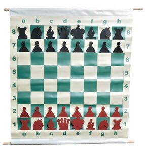 the house of staunton 28" slotted-style vinyl demo chess set with deluxe carrying bag