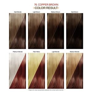 Adore Semi Permanent Hair Color - Vegan and Cruelty-Free Hair Dye - 4 Fl Oz - 076 Copper Brown (Pack of 1)