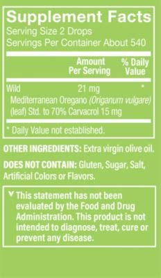 The Vitamin Shoppe Oil of Oregano 21MG, Liquid Herbal Supplement That Supports a Healthy Immune System, Standardized to 70% Carvacrol (1 Fluid Ounces Liquid)